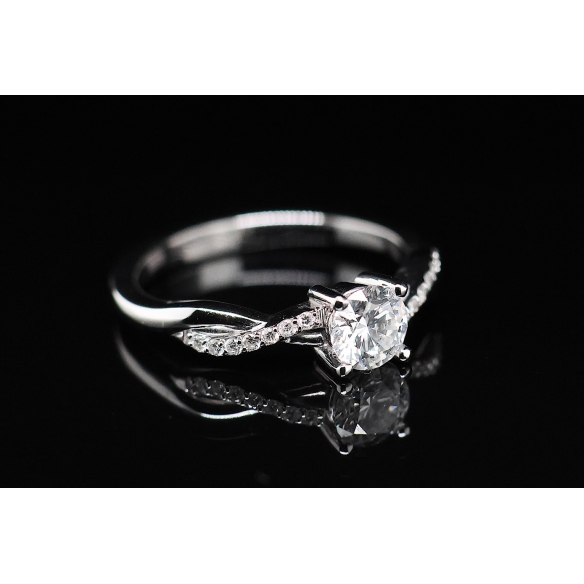 Pierścionek Złoty Z Brylantami 0,28ct RS0307