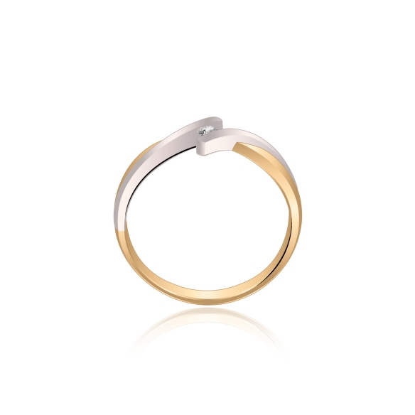 Pierścionek Złoty Z Brylantem 0,04ct RS0010