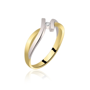 Pierścionek Złoty Z Brylantem 0,04ct RS0010