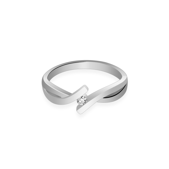 Pierścionek Złoty Z Brylantem 0,04ct RS0010