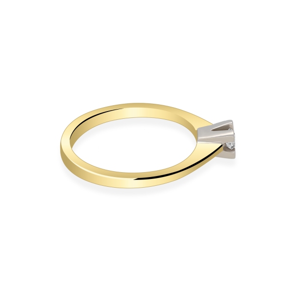 Pierścionek Złoty Z Brylantem 0,10ct RS0416