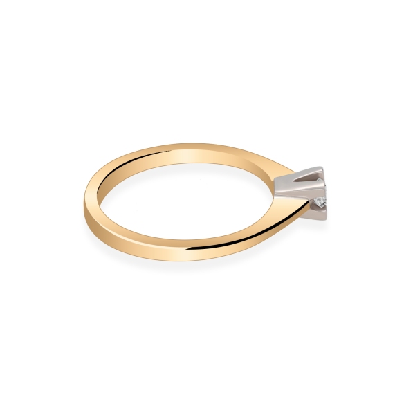 Pierścionek Złoty Z Brylantem 0,10ct RS0416