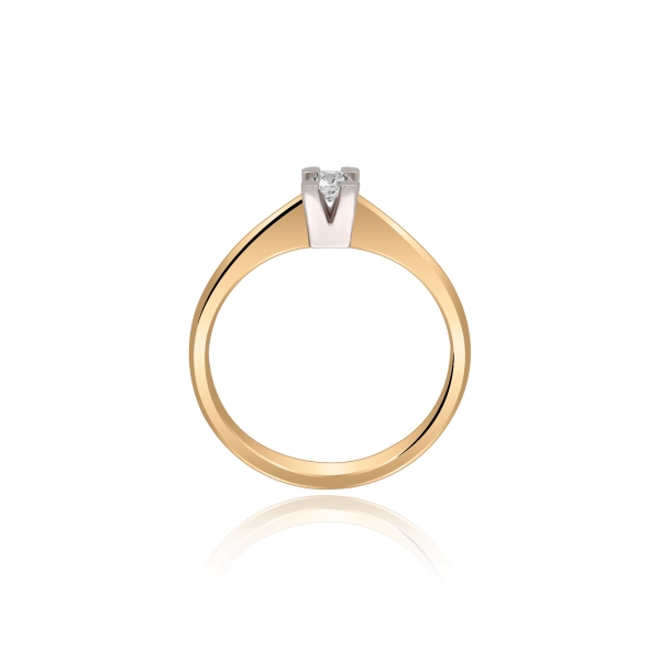 Pierścionek Złoty Z Brylantem 0,10ct RS0416