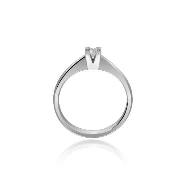 Pierścionek Złoty Z Brylantem 0,10ct RS0416