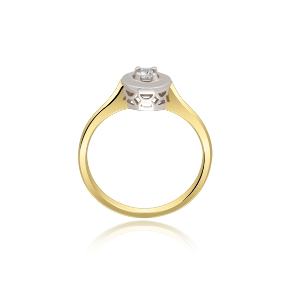 Pierścionek Złoty Z Brylantem 0,10ct RS0036
