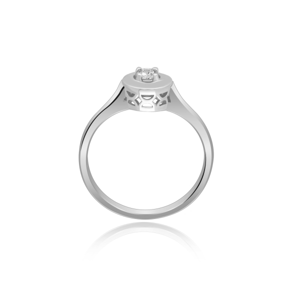 Pierścionek Złoty Z Brylantem 0,10ct RS0036