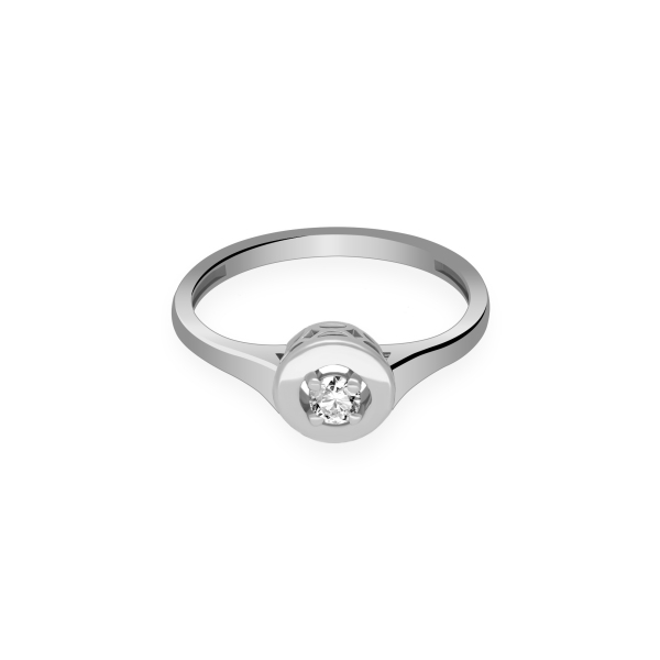 Pierścionek Złoty Z Brylantem 0,10ct RS0036