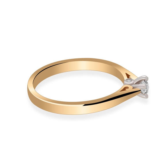 Pierścionek Złoty Z Brylantami 0,17ct RS0406