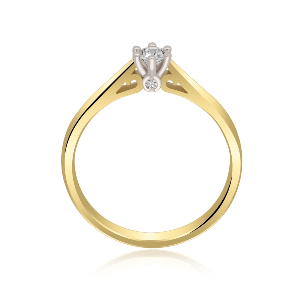 Pierścionek Złoty Z Brylantami 0,17ct RS0406