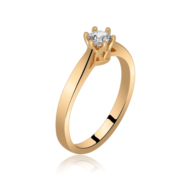 Pierścionek Złoty Z Brylantem 0,25ct RS0909