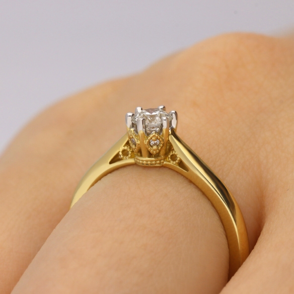 Pierścionek Złoty Z Brylantami 0,32ct RSTB58