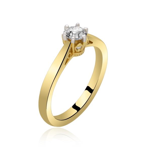 Pierścionek Złoty Z Brylantami 0,32ct RSTB58