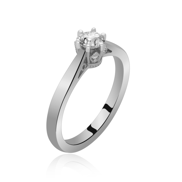 Pierścionek Złoty Z Brylantami 0,32ct RSTB58