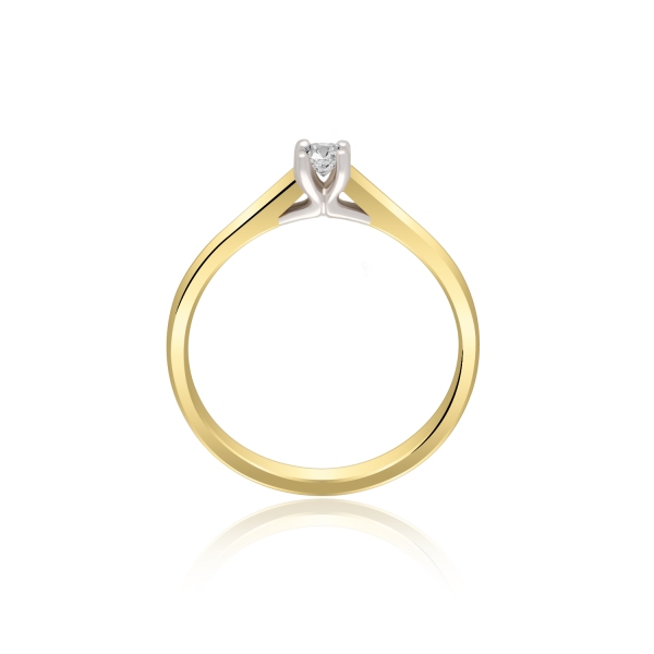 Pierścionek Złoty Z Brylantem 0,10ct RS0138