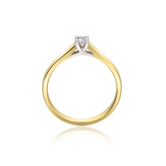 Pierścionek Złoty Z Brylantem 0,10ct RS0138