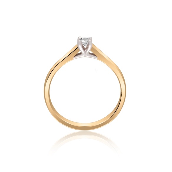 Pierścionek Złoty Z Brylantem 0,10ct RS0138