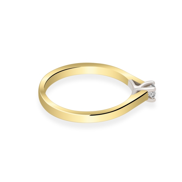 Pierścionek Złoty Z Brylantem 0,10ct RS0138