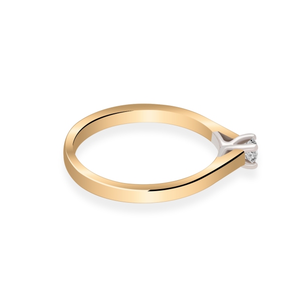 Pierścionek Złoty Z Brylantem 0,10ct RS0138