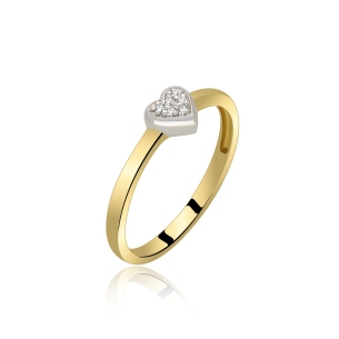 Pierścionek Złoty Z Brylantami 0,03ct  RS0065