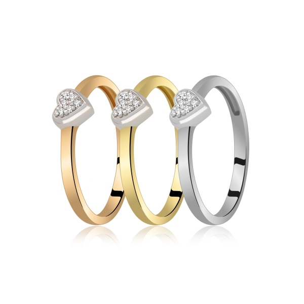 Pierścionek Złoty Z Brylantami 0,03ct  RS0065