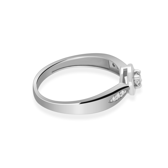 Pierścionek Złoty Z Brylantami 0,12ct RS0097