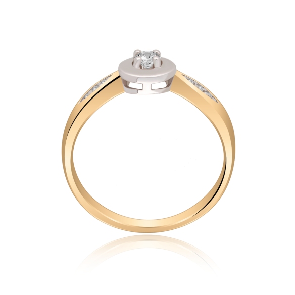 Pierścionek Złoty Z Brylantami 0,12ct RS0097
