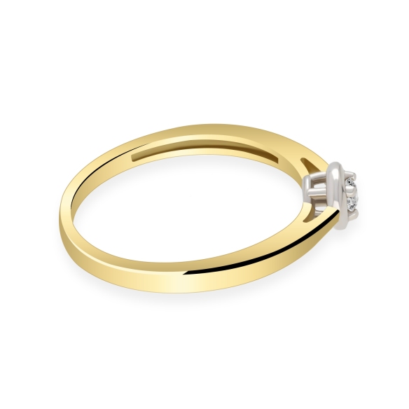 Pierścionek Złoty Z Brylantem 0,10ct RS0125