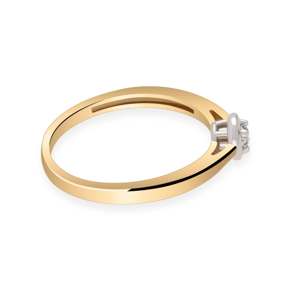 Pierścionek Złoty Z Brylantem 0,10ct RS0125