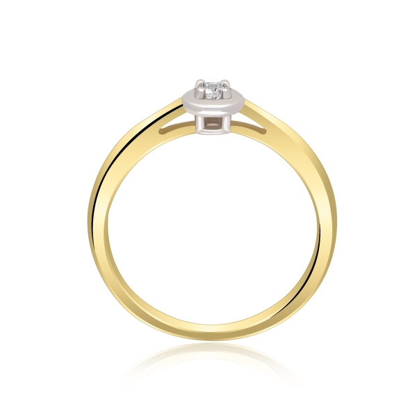 Pierścionek Złoty Z Brylantem 0,10ct RS0125