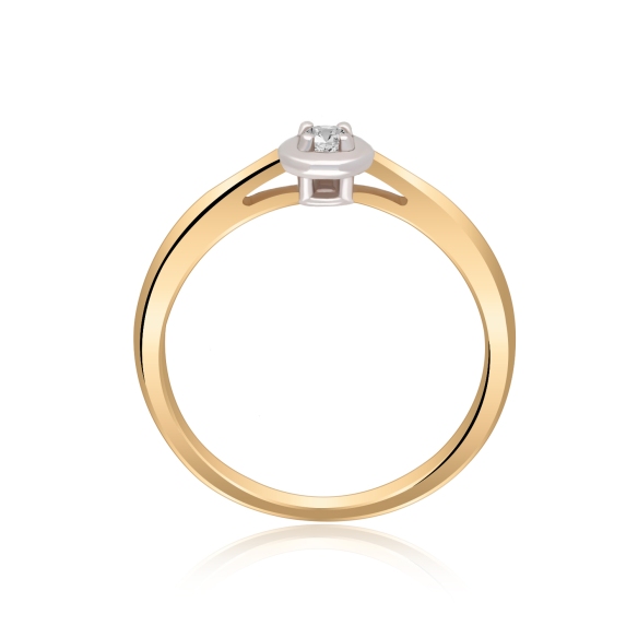 Pierścionek Złoty Z Brylantem 0,10ct RS0125