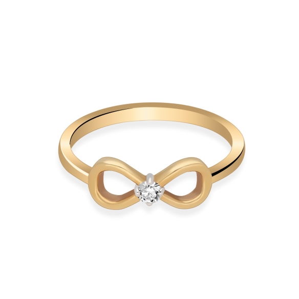 Pierścionek Złoty Z Brylantem 0,06ct RS0374