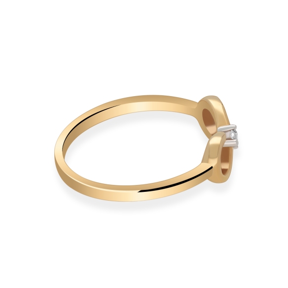 Pierścionek Złoty Z Brylantem 0,06ct RS0374