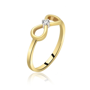 Pierścionek Złoty Z Brylantem 0,06ct RS0374