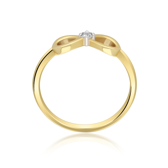 Pierścionek Złoty Z Brylantem 0,06ct RS0374