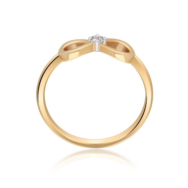 Pierścionek Złoty Z Brylantem 0,06ct RS0374