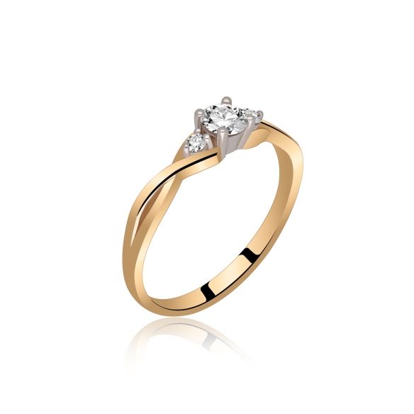 Pierścionek Złoty Z Brylantami 0,29ct RS0306