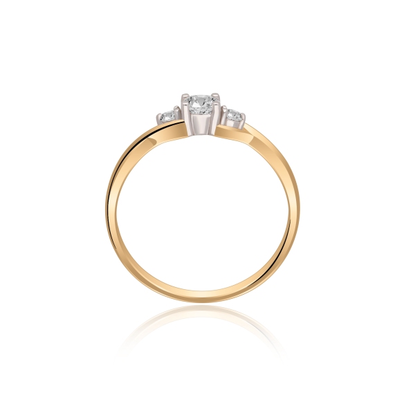 Pierścionek Złoty Z Brylantami 0,29ct RS0306