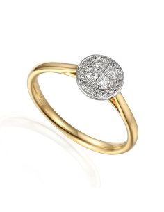 Pierścionek złoty z diamentami 0,20ct