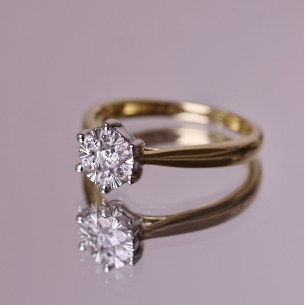 Pierścionek Złoty Z Brylantami 0,71ct RSE002