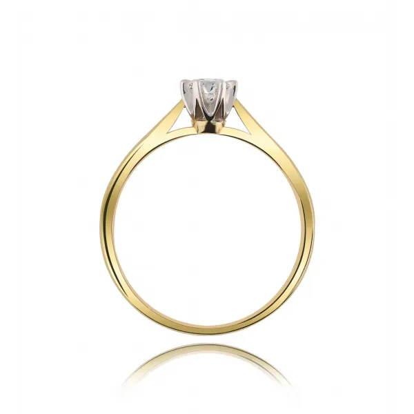 Pierścionek Złoty Z Brylantem 0,15ct RS0336