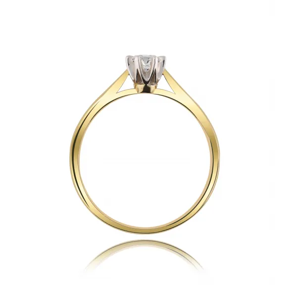 Pierścionek Złoty Z Brylantem 0,15ct RS0336