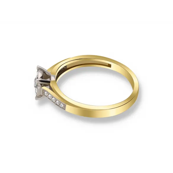 Wysyłka 24h Pierścionek Złoty Z Brylantami 0,19ct RS0202