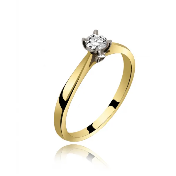 Pierścionek Złoty Z Brylantem 0,15ct RS0190