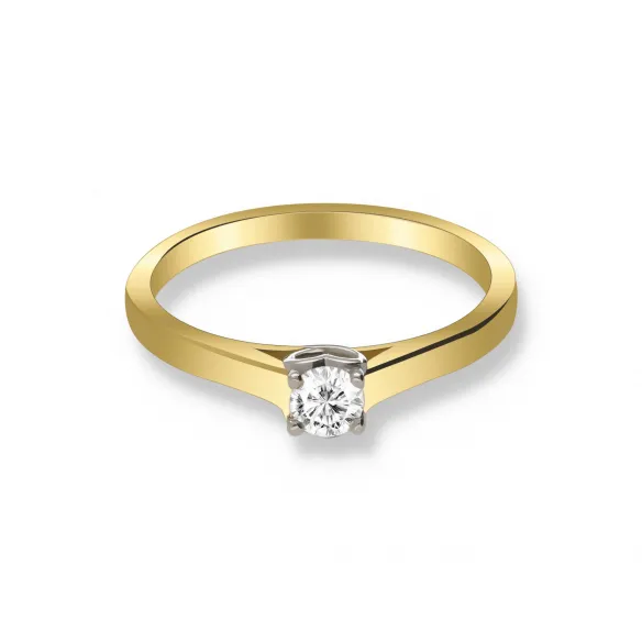 Pierścionek Złoty Z Brylantem 0,15ct RS0359BIS