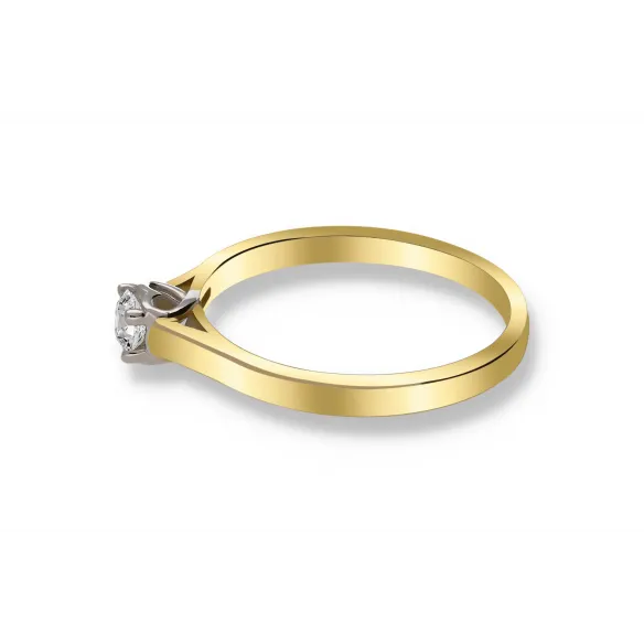 Pierścionek Złoty Z Brylantem 0,15ct RS0359BIS