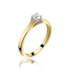 Pierścionek Złoty Z Brylantem 0,15ct RS0359BIS