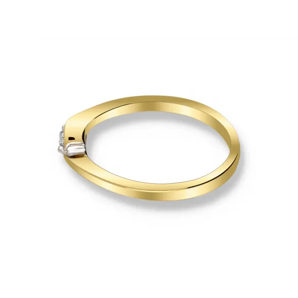 Pierścionek Złoty Z Brylantami 0,12ct RS0165BIS