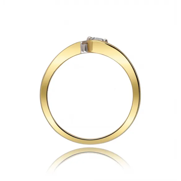 Pierścionek Złoty Z Brylantami 0,12ct RS0165BIS