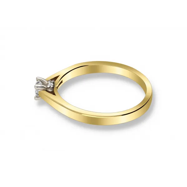 Pierścionek Złoty Z Brylantami 0,17ct RS0405