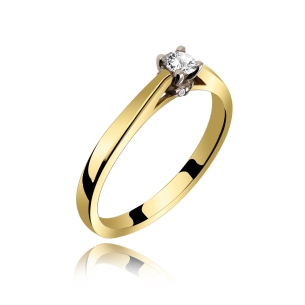 Pierścionek Złoty Z Brylantami 0,17ct RS0405